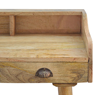 Dune Writing Desk Mango Wood Bleached Oak Triple Drawer With Gallery Back