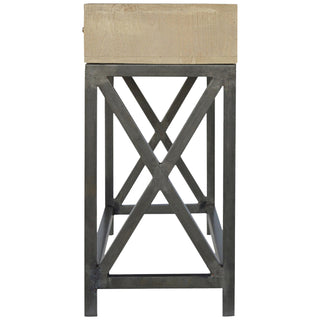 Mango Wood Metal Base Console Table