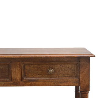 Aldwick Hallway Console Table with Drawers Light Walnut Turned Legs Shelf