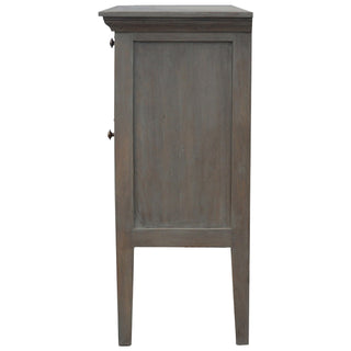 Provence Kitchen Sideboard with Shutter Louvre Drawers in Grey Wash Finish