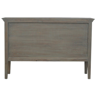 Provence Kitchen Sideboard with Shutter Louvre Drawers in Grey Wash Finish