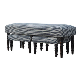 Nesta Dining Bench Set of Three Jute Dhurrie Oval Multi-Spindle Turned Legs