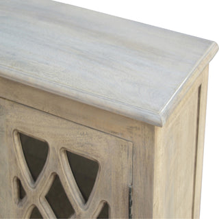 Céleste Sideboard Cabinet with Geometric Glazed Doors and Plinth Base