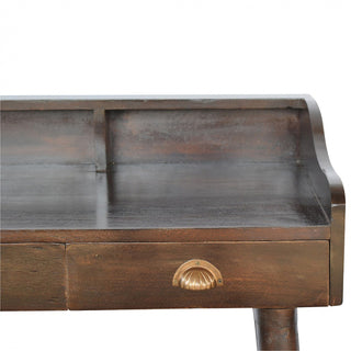 Auryn Writing Desk Mango Wood Triple Drawer With Gallery Back