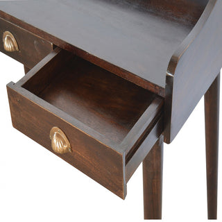Auryn Writing Desk Mango Wood Triple Drawer With Gallery Back
