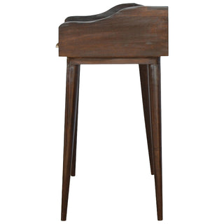 Auryn Writing Desk Mango Wood Triple Drawer With Gallery Back