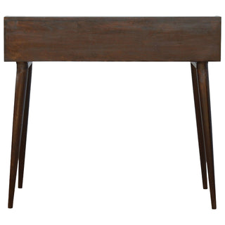 Auryn Writing Desk Mango Wood Triple Drawer With Gallery Back