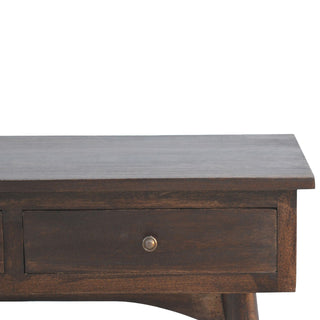 Harlow Hallway Console Table with Drawers Light Walnut Sustainable Mango