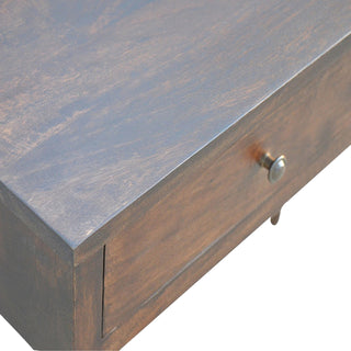 Harlow Hallway Console Table with Drawers Light Walnut Sustainable Mango
