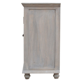 Avelon Small Sideboard Cabinet with Gothic Arch Glazed Doors and Bun Feet