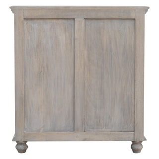 Avelon Small Sideboard Cabinet with Gothic Arch Glazed Doors and Bun Feet