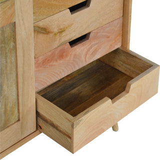 Haven Sideboard Cabinet with Sliding Door and Drawers in Natural Oak Finish