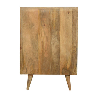 Enzo Drinks Cabinet Tall Twin-Door Glass-Rack Bar Station Natural Oak