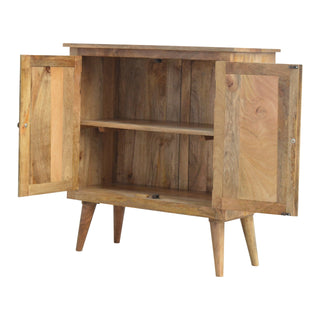 Linden Sideboard Cabinet Flat-Panel Natural Oak Scandi Twin-Door
