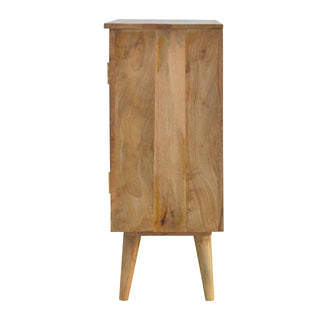 Linden Sideboard Cabinet Flat-Panel Natural Oak Scandi Twin-Door