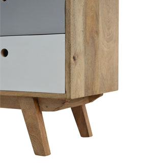 Halo Sideboard Cabinet Two-Tone Grey Hand-Painted Door & Drawers