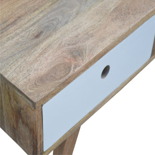 Halo Coffee Table with Storage Drawers Two-Tone Grey Nordic Legs