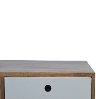 Halo Coffee Table with Storage Drawers Two-Tone Grey Nordic Legs