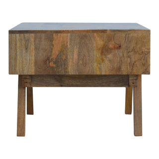 Halo Coffee Table with Storage Drawers Two-Tone Grey Nordic Legs