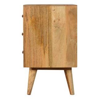 Zephyr Small Sideboard with Hand-Carved Diamond Door Panel and Tapered Legs