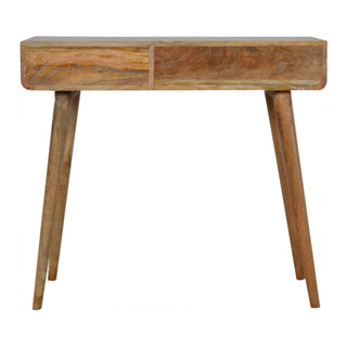 Deco Writing Desk Mango Wood Diamond Chevron Print Drawer With Open Slot