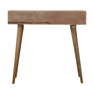 Blanc Console Table with Drawers White Diamond Carved Mango Wood Oak