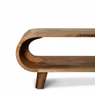 Rectangular Mid-Century Modern Solid Wood Coffee Table - dimensions scale