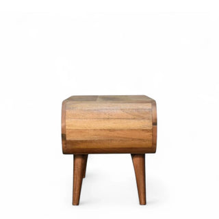 Rectangular Mid-Century Modern Solid Wood Coffee Table - product white background