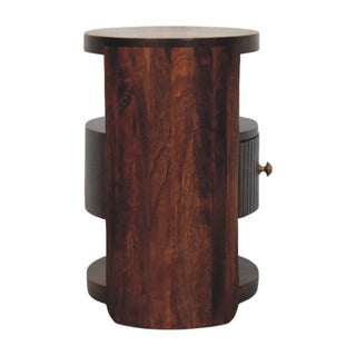 Remi Side Table Fluted Mango Wood - dimensions scale