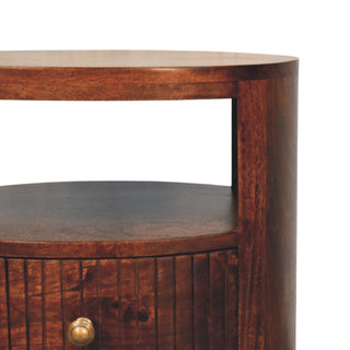 Remi Side Table - fluted panel detail close-up