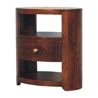 Remi Side Table - open shelf storage detail