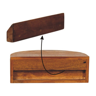 Ring pull wall nightstand wall-mounting installation diagram with bracket