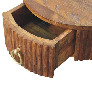 Ring pull wall nightstand three-quarter angled view