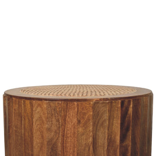 Rivera Rattan Coffee Table Natural Rattan - top surface overhead flat lay