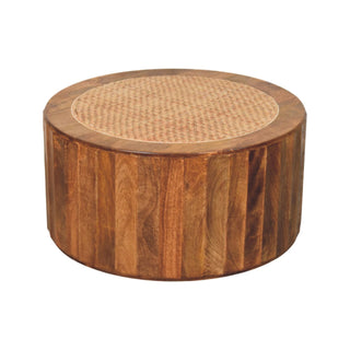 Rivera Rattan Coffee Table Natural Rattan - woven top rattan weave detail