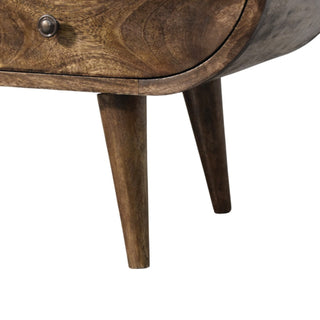 Rounded edge media unit three-quarter angled view