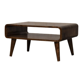 Rounded Edge Coffee Table Classic Grey - tapered leg detail close-up