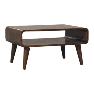 Rounded Edge Coffee Table Classic Grey - top surface overhead flat lay