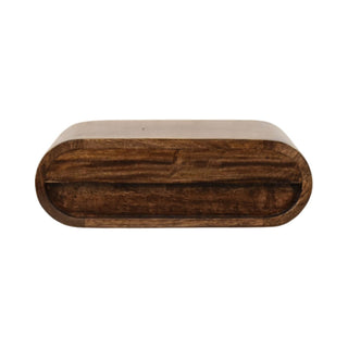 Rounded Wall-Mounted Bedside Classic Grey - rear profile wall bracket view