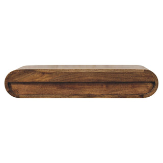 Rounded Wall-Mounted Console with 2 Drawers - lifestyle hallway setting