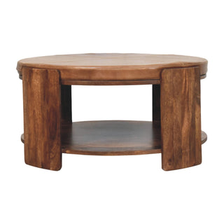 Savoy Leather Coffee Table - front view