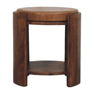 Savoy Leather Stool - front view