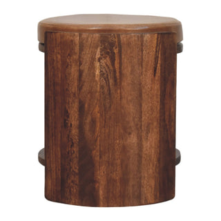 Savoy Leather Stool - product white background