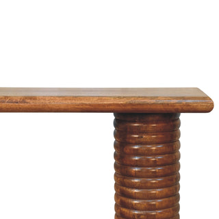 Sculpted Leg Console - top surface view