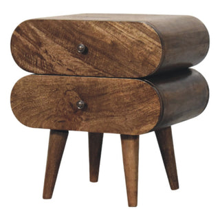Slimline 2-Drawer Bedside - side angle view