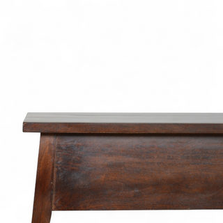 Storage view of Solid Wood Lid-Up Storage Box, showing the furniture silhouette and finish