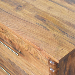 Spindle 3-Drawer Chest - drawer open interior