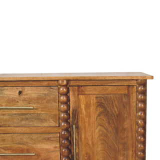Spindle Sideboard - doors open interior storage
