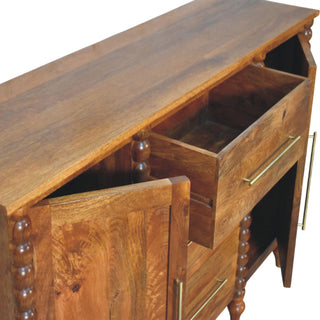 Spindle Sideboard - wood grain close-up