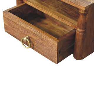 Turned Pillar Wall Nightstand - lifestyle bedroom setting
